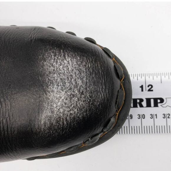 TMA EYES Black Croc Embossed Leather Winter Combat Boots 9.5 Women's - Picture 11 of 13